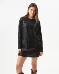 Vestido Sequin Dress Negro Sombrio Ultraoscuro T.XS Chevignon