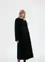 Abrigo Paraiso Negro Talla M Mujer Mango