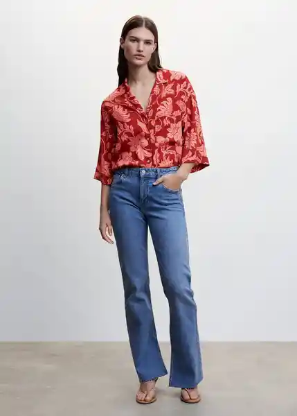 Camisa Claudie Rosa Talla M Mujer Mango