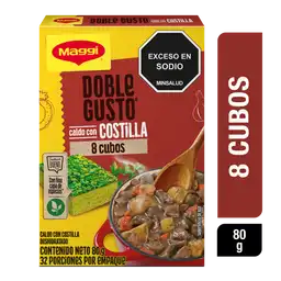 Caldo con Costilla MAGGI Doble Gusto 8 cubos x 80g