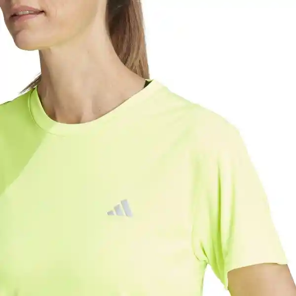 Adidas Camiseta Run it Tee Para Mujer Verde Talla S