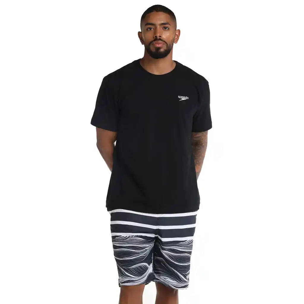 Camiseta Manga Corta Matcha Punch Hombre Negro-m