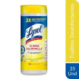 Lysol Toallitas Desinfectantes para Superficies Citrus