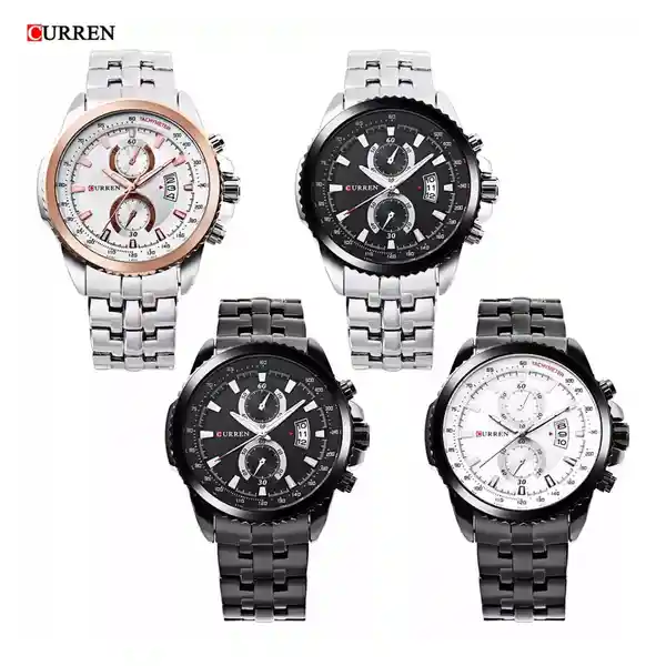 Curren Reloj Para Hombre Plateado Cur8082Slbk