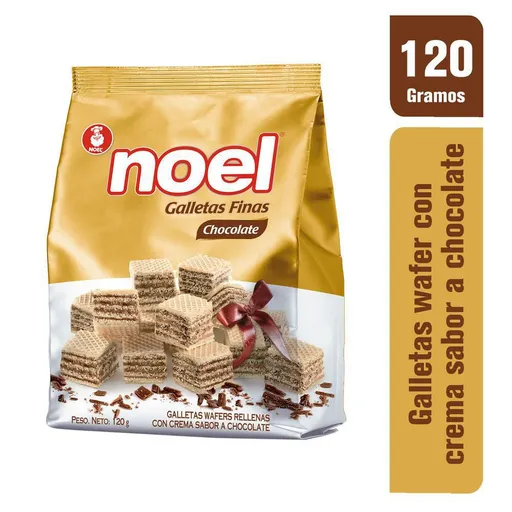 Noel Galletas Wafer Finas con Crema Sabor Chocolate 
