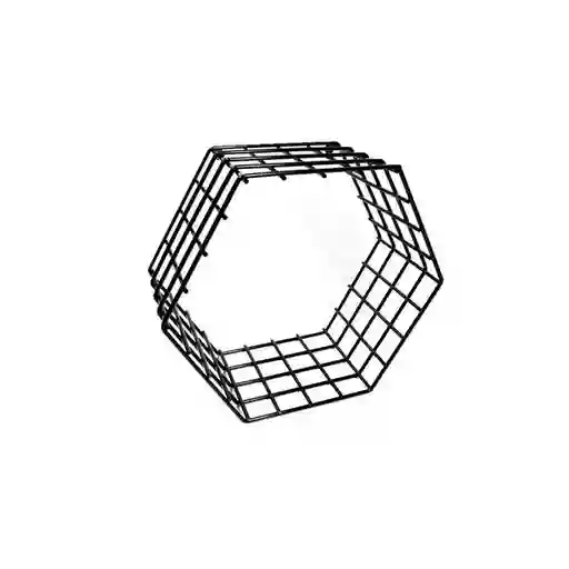 Repisa Hexagonal Metal Negro 51-2400 N Finlandek