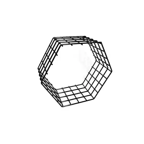 Repisa Hexagonal Metal Negro 51-2400 N Finlandek