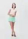 Short Fluorp Verde Talla 22 Teen Niñas Mango