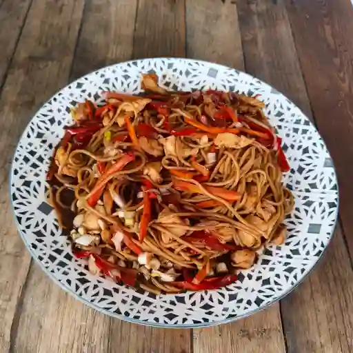 Fideos con pollo