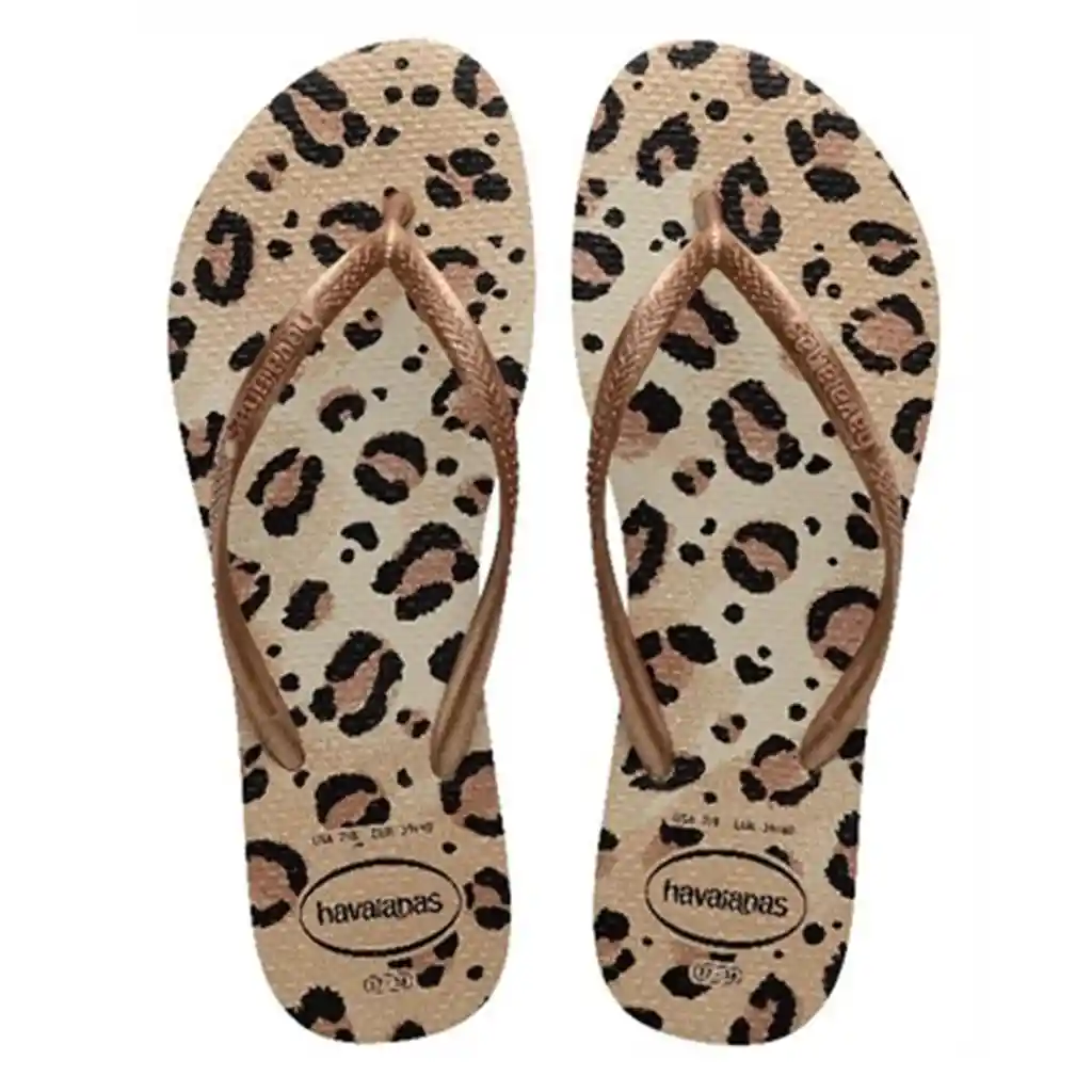 Sandalia Havaianas Mujer Slim Animals Fc Pr Beige/beige Talla 39/40