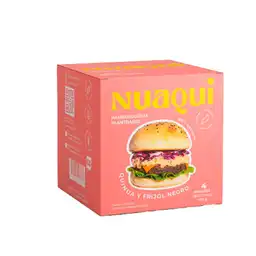 Nuaqui Hamburguesa Vegana Frijol Negro y Quinua