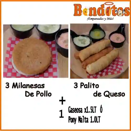 Combox3 Milanesa, Palito, Gaseosa