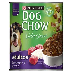 Dog Chow Alimento Húmedo para Perros Adultos Cordero y Arroz