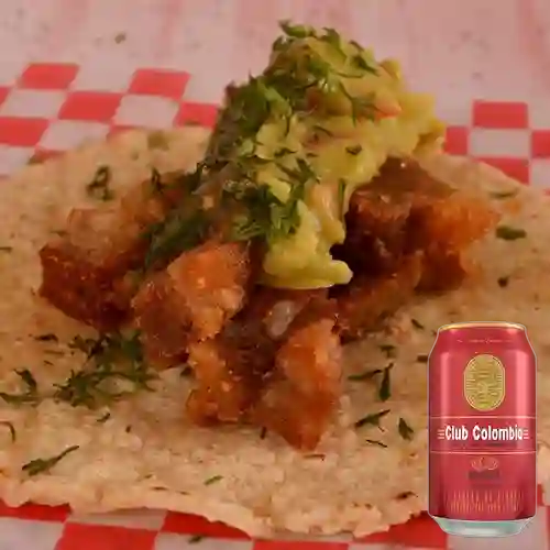 Combo Taco de Chicharron + Club col. Roja Lta 330ml