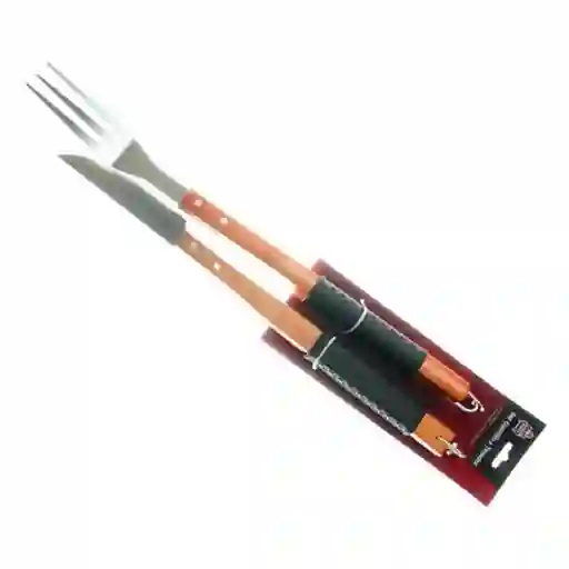Beef Maker Set Cuchillo y Tenedor Madera Pro