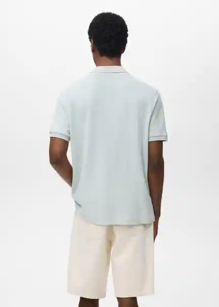 Camiseta Polo Rea Celeste Talla M Hombre Mango