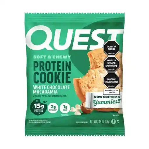 Galleta de Chocolate Blanco y Macadamia - Quest