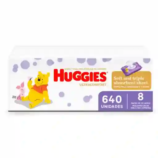 Toallitas Húmedas Huggies Ultraconfort Desechables 640 Und