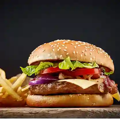 Classic hamburguesa artesanal + papas