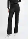 Pantalón High Negro Talla 32 Mujer Mango