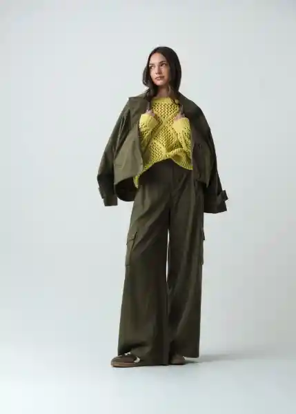 Saco Tejido Mujer Verde Tilo Medio Talla L 482G082 Naf Naf