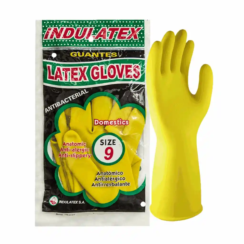 Indulatex Guante Talla 9 Latex Gloves