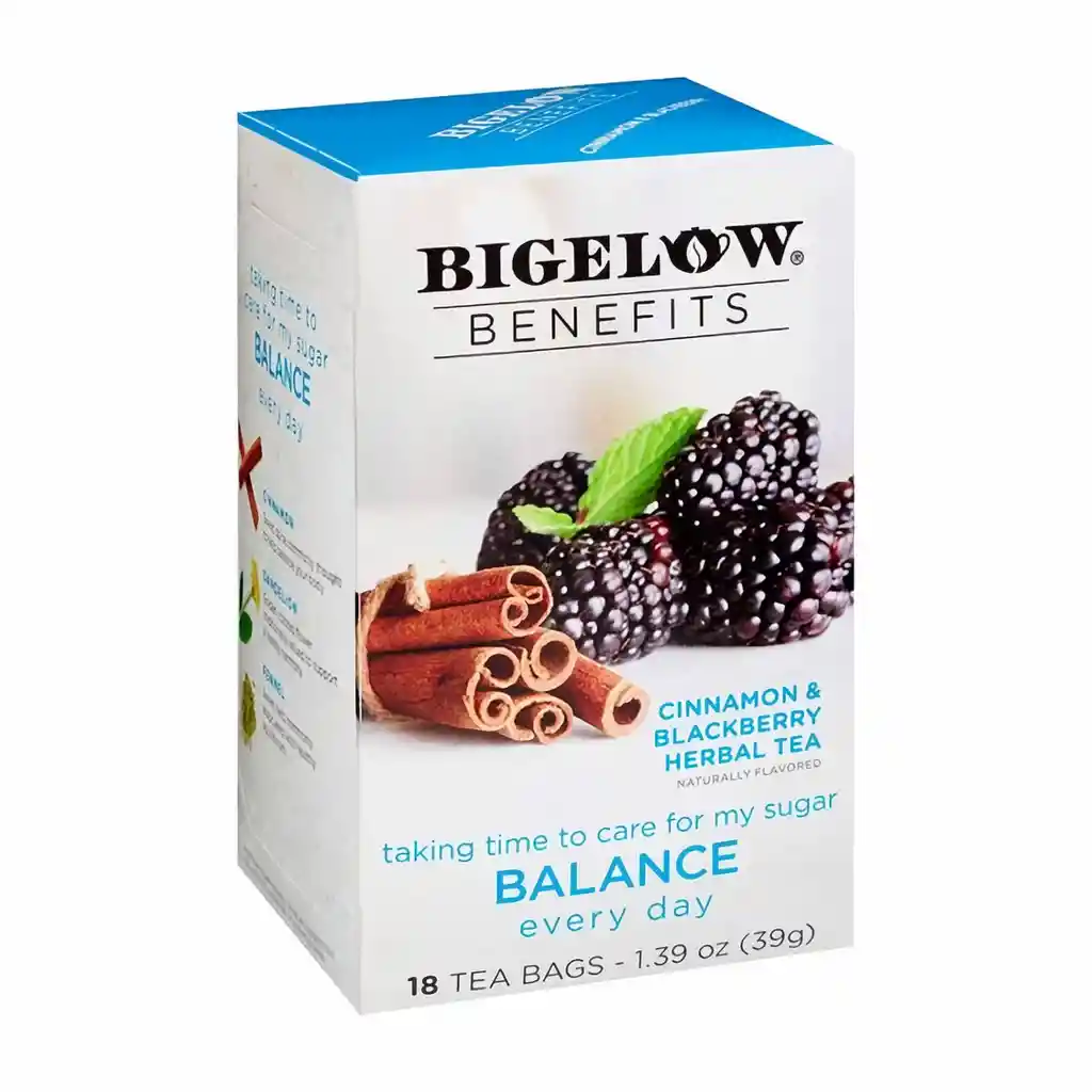 Bigelow té Herbal Canela y Mora Sabor Natural Libre de Cafeína