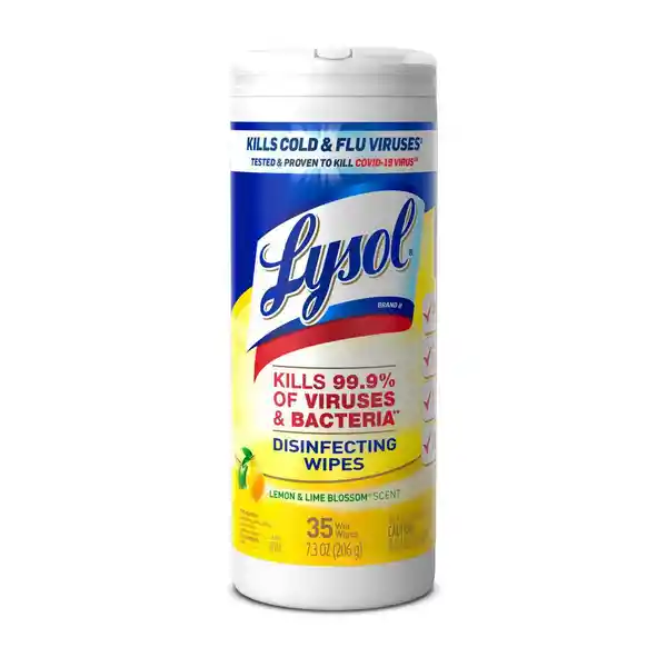 Lysol Toallita Desinfectante Limón