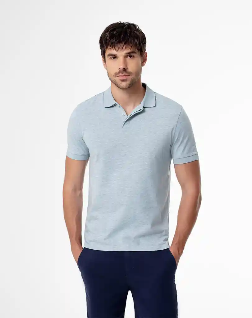 Polo Manga Corta Semi Ajustada en Jersey Algodón Masculino New Tod Gef