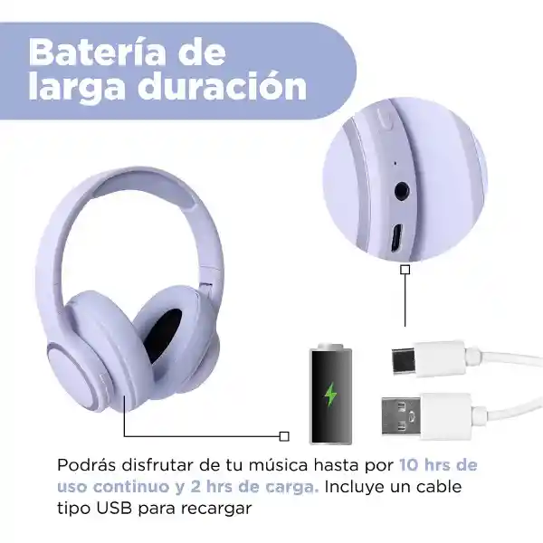 Audífonos Inalámbricos Elegant Morado P16 Miniso