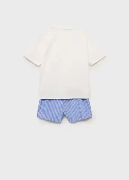 Set Pijama Day Azul Talla 08 Niños Mango