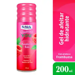 Schick Gel de Afeitar Hidratante Quattro You Raspberry Rain