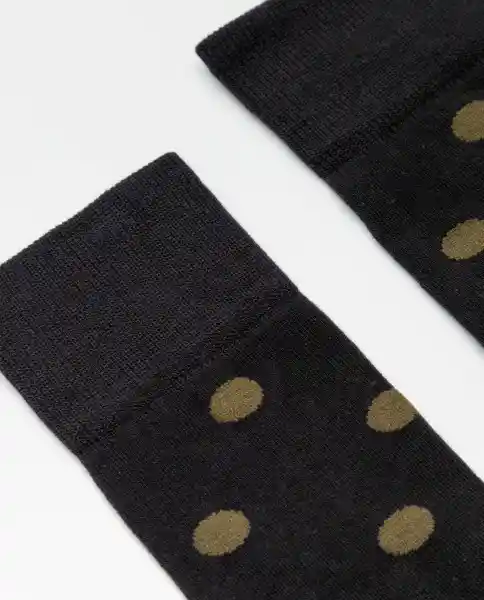 Medias Dots Negro Sombrío Ultraoscuro Talla 10-12 Chevignon