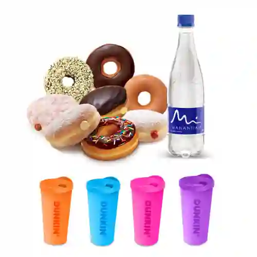 8 Donuts + 1 Agua + 1 Vaso