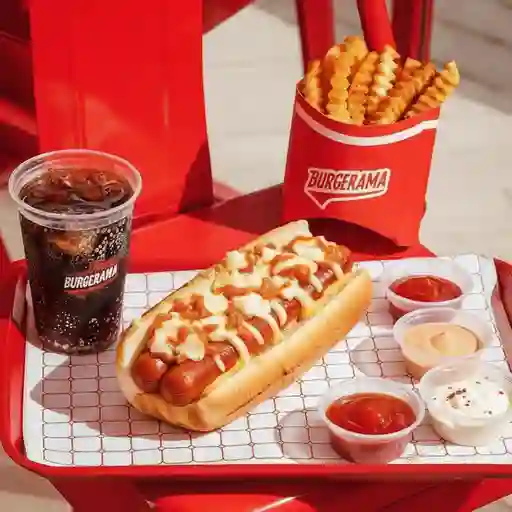 Combo perro doble salchicha con queso