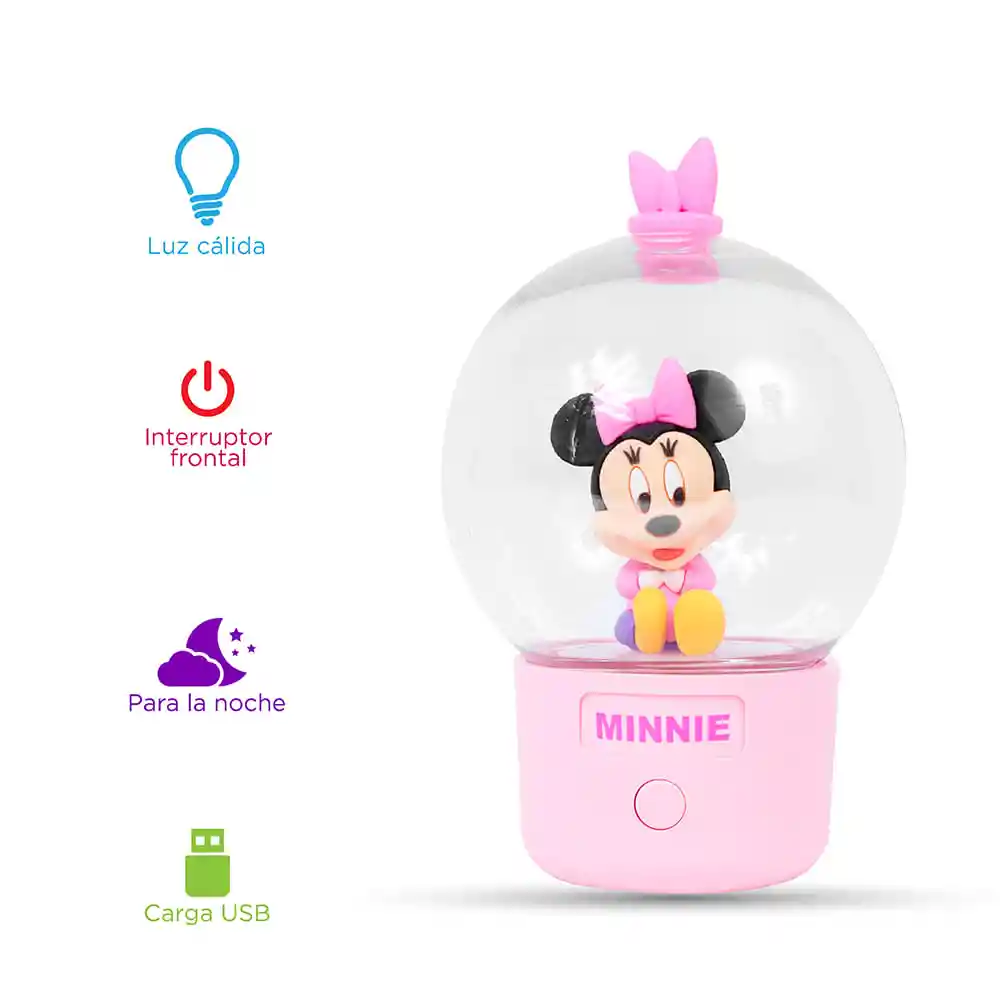 Miniso Lámpara de Noche Con Luz Led Minnie Mouse Modelo Ald-Db33