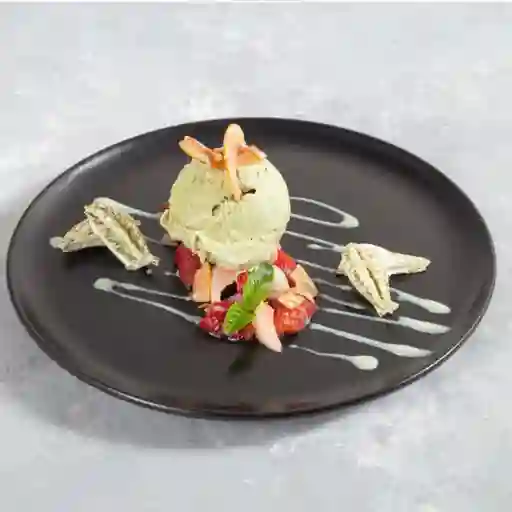 Helado de te matcha