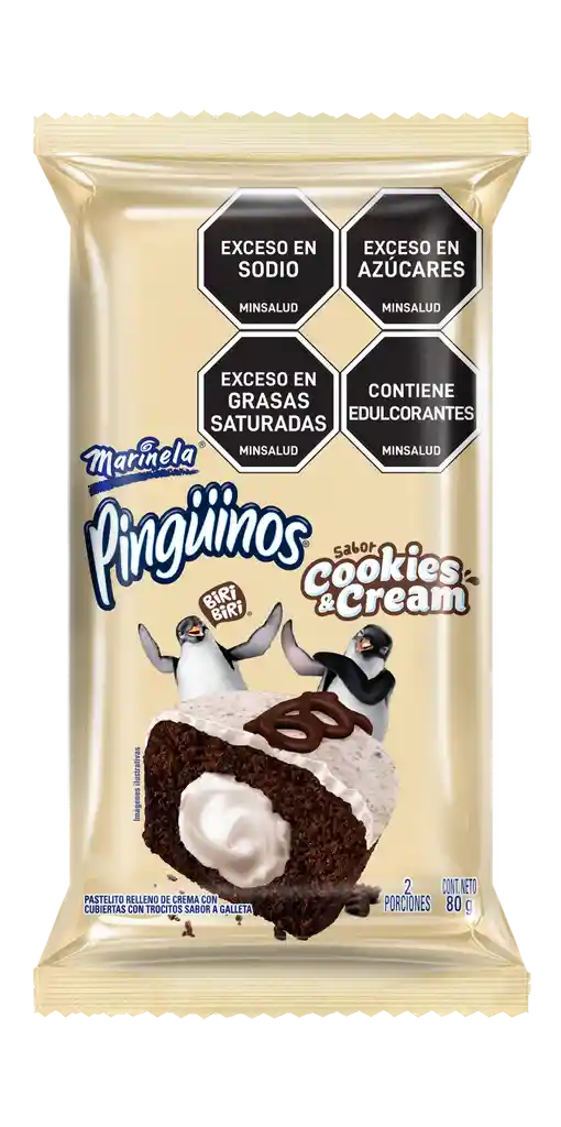 Pinguinos Cookies Cream 1p 80g