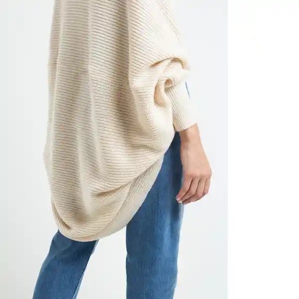  Saco Tejido Marina Crudo Marfil Claro Talla Ml Naf-Naf 
