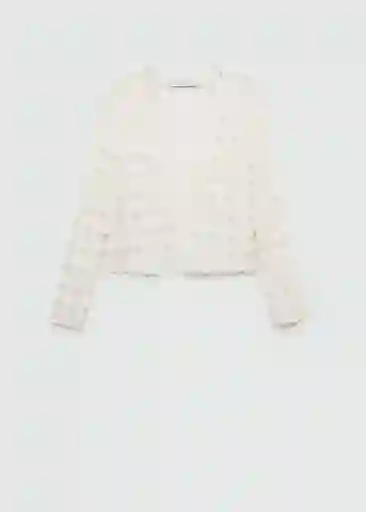 Cardigan Colombo Off White Talla S Mujer Mango