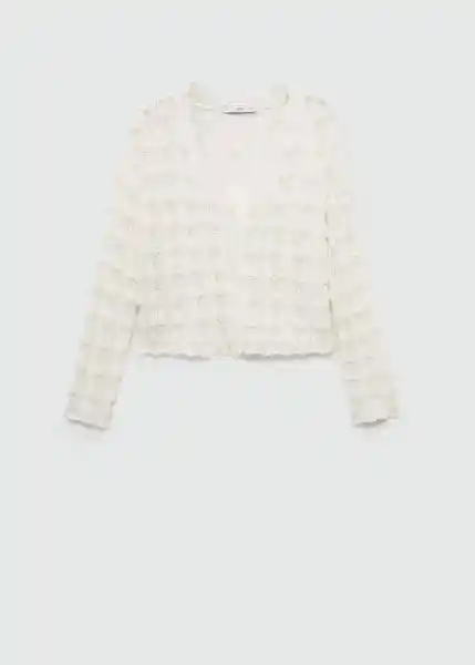 Cardigan Colombo Off White Talla S Mujer Mango