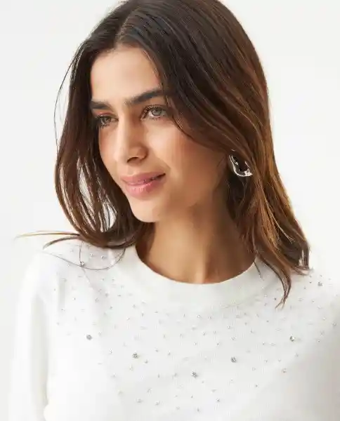 Suéter Shine Femenino Crudo Porcelana Claro Talla M Chevignon