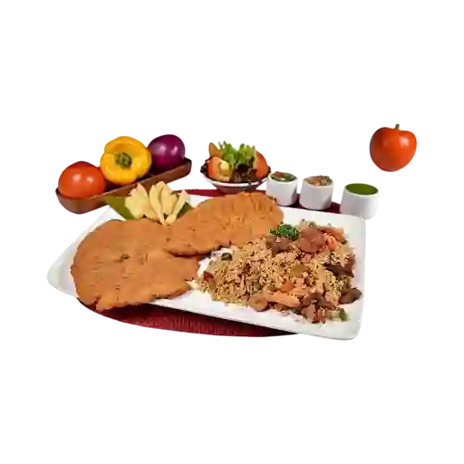 Arroz Mixto con Chuleta