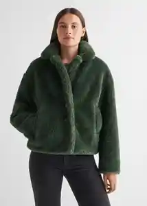 Abrigo Sherpa Verde Pastel Talla 19 Teen Niñas Mango
