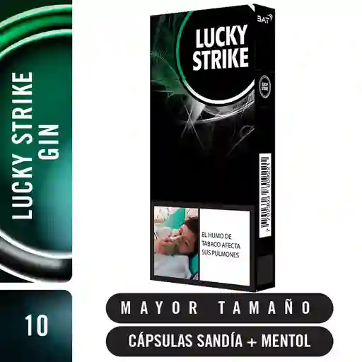 Cigarrillo Lucky Strike Gin 10´S