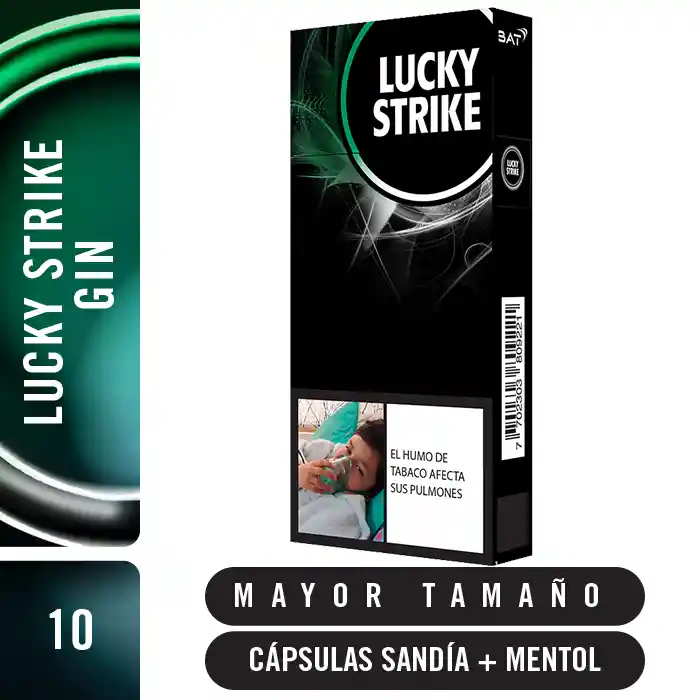 Cigarrillo Lucky Strike Gin 10´S