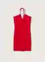 Vestido Alberta Rojo Talla L Mujer Mango