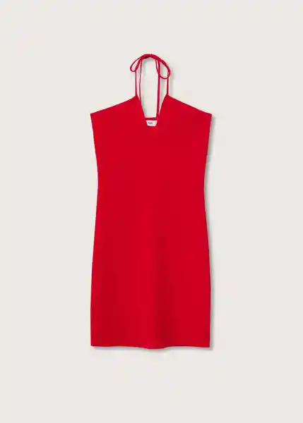 Vestido Alberta Rojo Talla L Mujer Mango