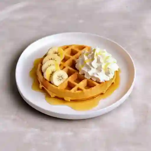 Waffle De Pandebono Con Banano Y Miel