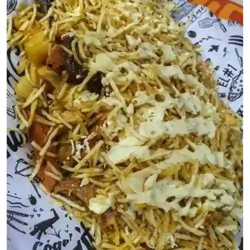 Salchipapa Mixta